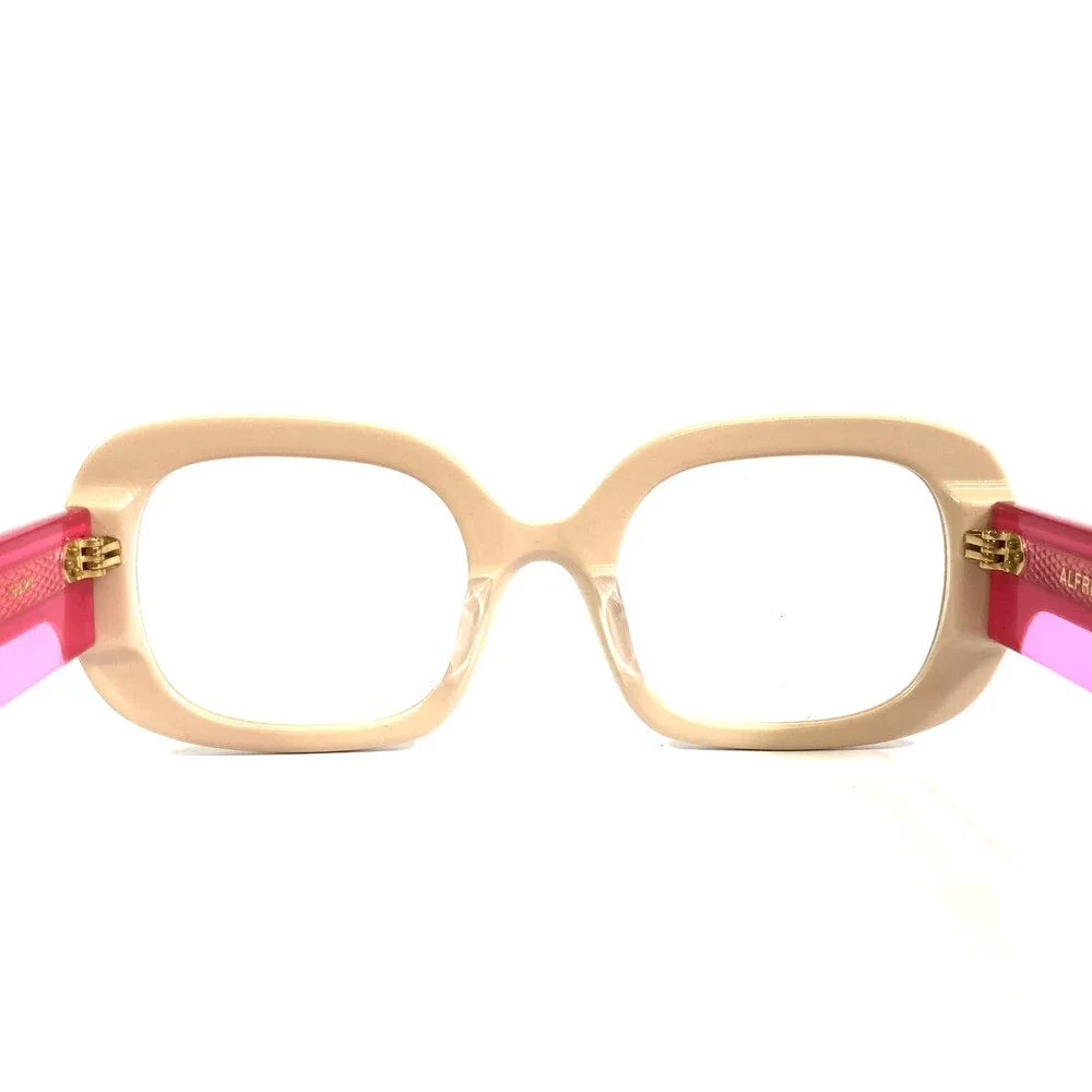 Alfred Kerbs Eyeglasses Frames MARTINA BE Beige Clear Pink Red Striped 53-23-140